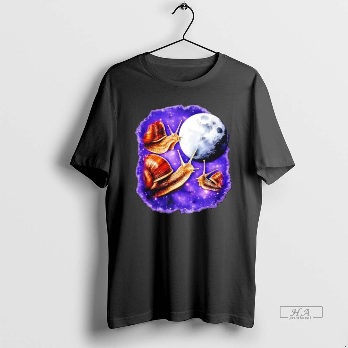 Official Yearning Snails In Space Moon Graphic T-Shirts, Hoodie, Sweatshirt | PopFlextees.com