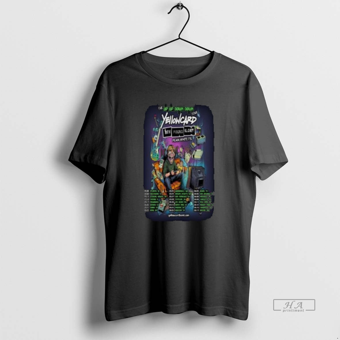 Official Yellowcard The Up Up Down Down Tour 2026 Circle Black T-Shirts, Hoodie, Sweatshirt | PopFlextees.com