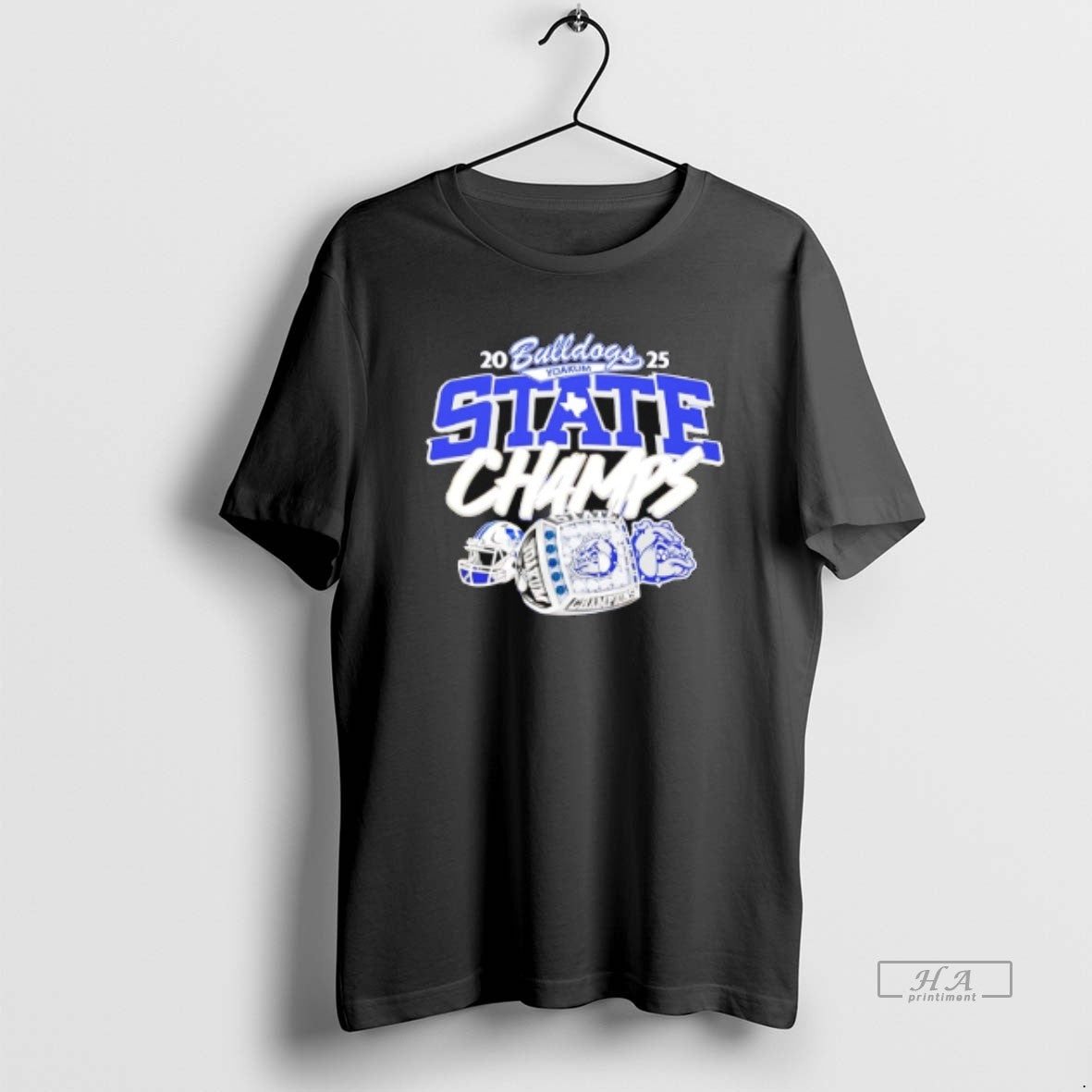 Official Yoakum State Bulldogs 2025 State Champions Ring T-Shirts, Hoodie, Sweatshirt | PopFlextees.com