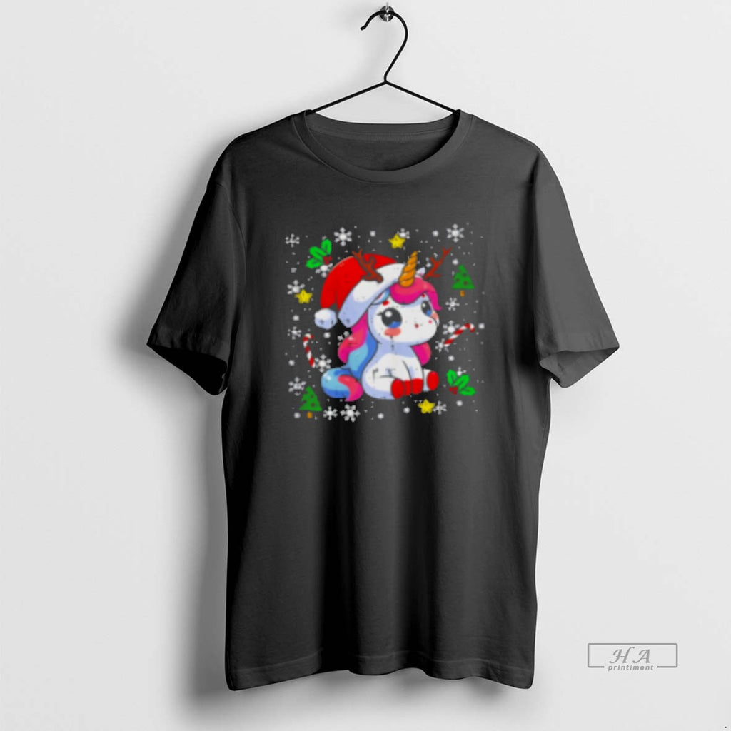 Official Christmas Unicorn Cute Magical Xmas Classic Womens T-Shirts, Hoodie, Sweatshirt | PopFlextees.com