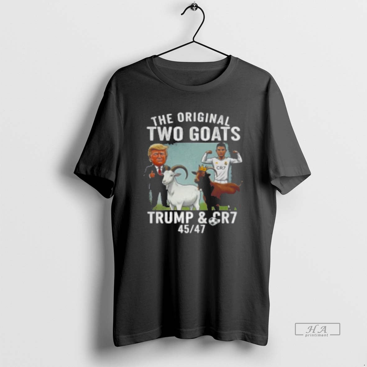 Official Donald Trump And Cristiano Ronaldo The Two Goats Classic Womens T-Shirts, Hoodie, Sweatshirt | PopFlextees.com