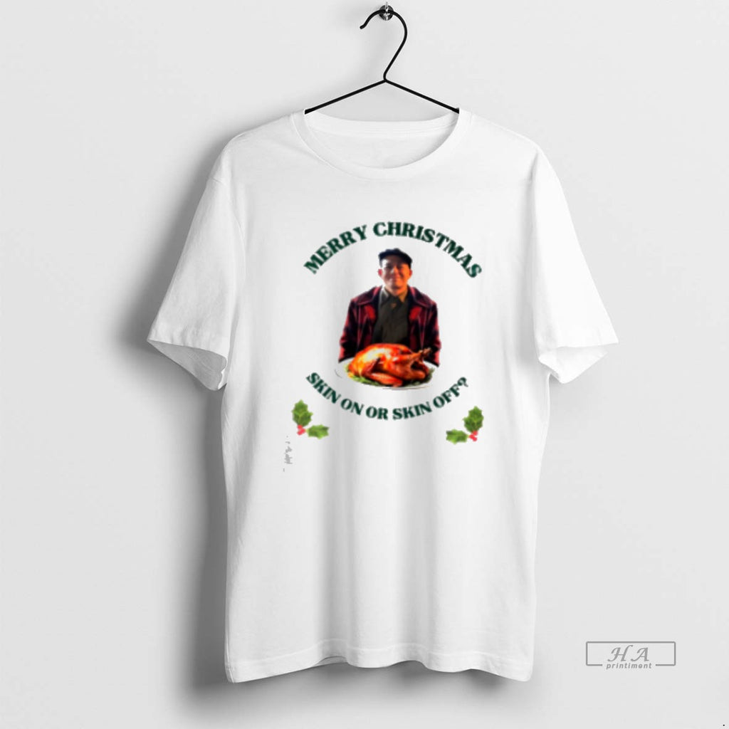 Official Ed Gein Merry Christmas Skin On Or Skin Off Classic Womens T-Shirts, Hoodie, Sweatshirt | PopFlextees.com