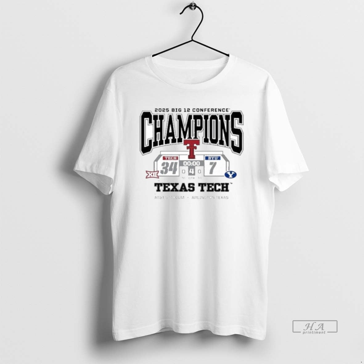 Official Texas Tech Red Raiders Vs Byu Cougars 2025 Big 12 Champions Score T-Shirts, Hoodie, Sweatshirt | PopFlextees.com