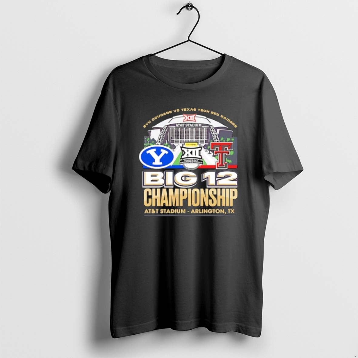 Official Wwgkuegn Byu Cougars Vs Texas Tech Red Raiders 2025 Big 12 Football Championship Stadium T-Shirts, Hoodie,...