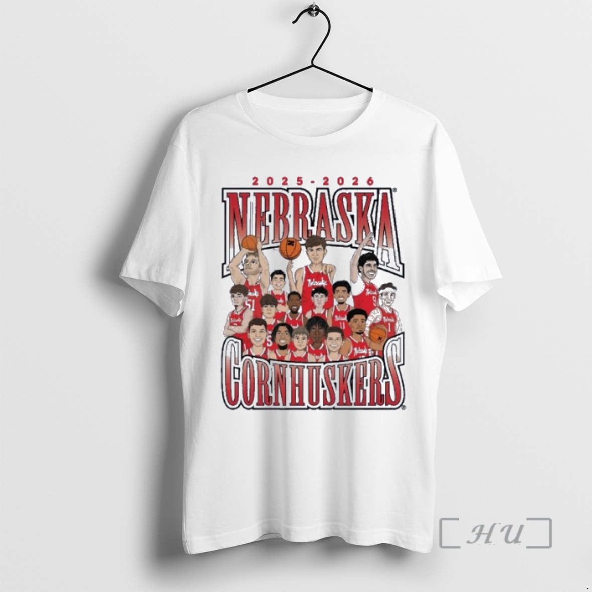 Officials 2025 2026 Nebraska Cornhuskers Mens Basketball Team Caricature T-Shirts, Hoodie, Sweatshirt | PopFlextees.com