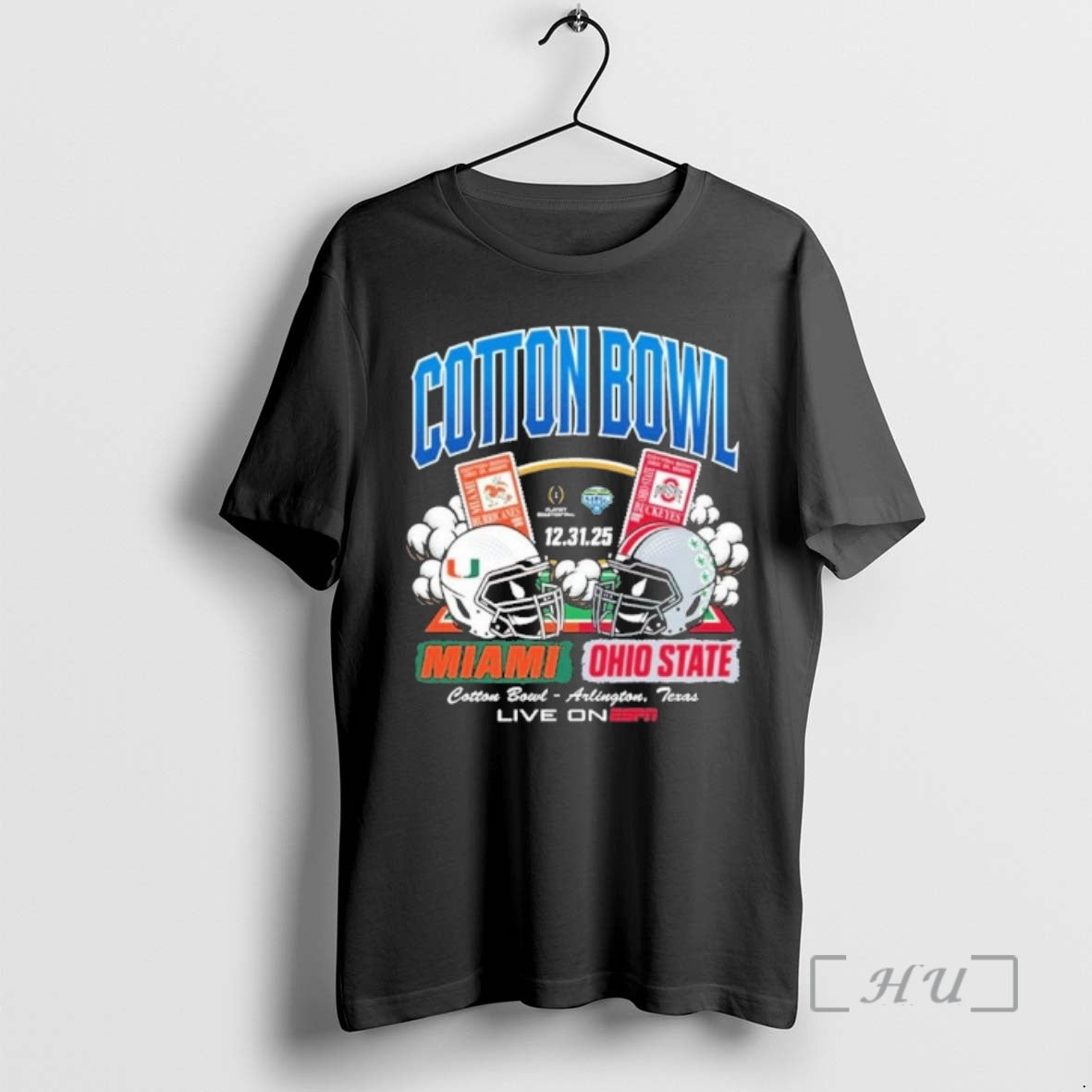 Officials 2025 Cotton Bowl Head To Head Miami Vs Osu T-Shirts, Hoodie, Sweatshirt | PopFlextees.com