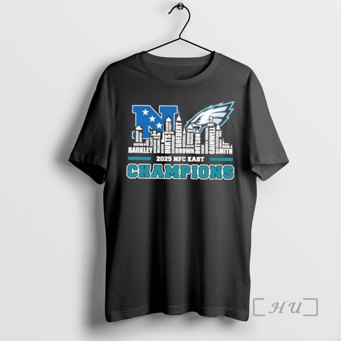 Officials 2025 Nfc East Champions Philadelphia Typo T-Shirts, Hoodie, Sweatshirt | PopFlextees.com