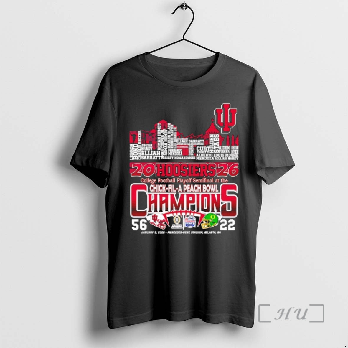 Officials 2026 College Football Playoff Semifinal At The Chick Fil A Peach Bowl Champions Indiana T-Shirts, Hoodie,...