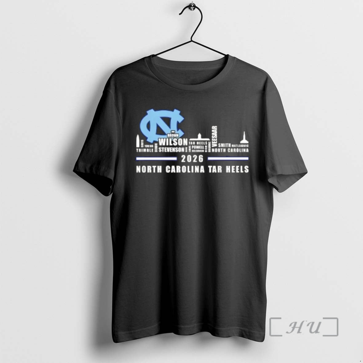 Officials 2026 North Carolina Tar Heels All Names City Skyline T-Shirts, Hoodie, Sweatshirt | PopFlextees.com