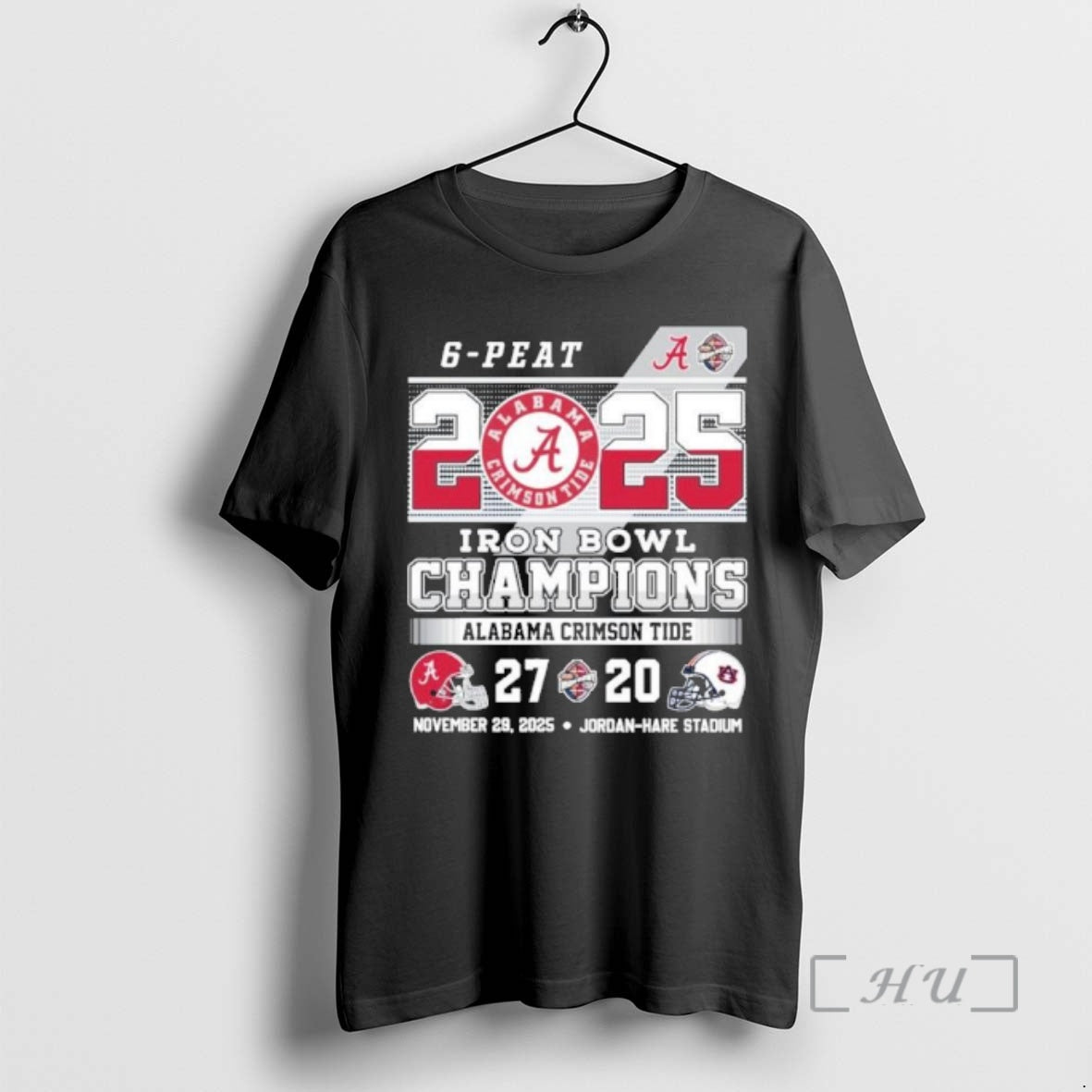 Officials 6 Peat 2025 Iron Bowl Champions Alabama 27 20 Auburn Score Premium T Shirts Hoodie, Sweatshirt | PopFlextees.com