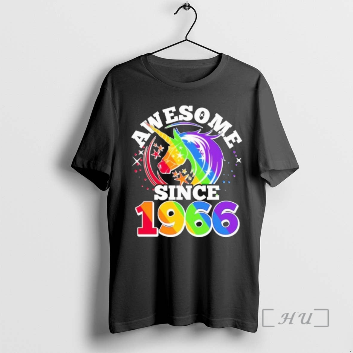 Officials 60th Rainbow Unicorn Awesome Since 1966 T-Shirts, Hoodie, Sweatshirt