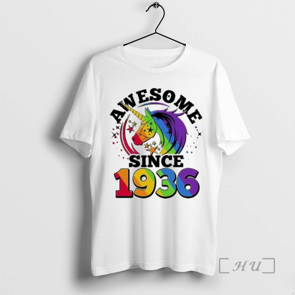 Officials 90th Rainbow Unicorn Awesome Since 1936 T-Shirts, Hoodie, Sweatshirt