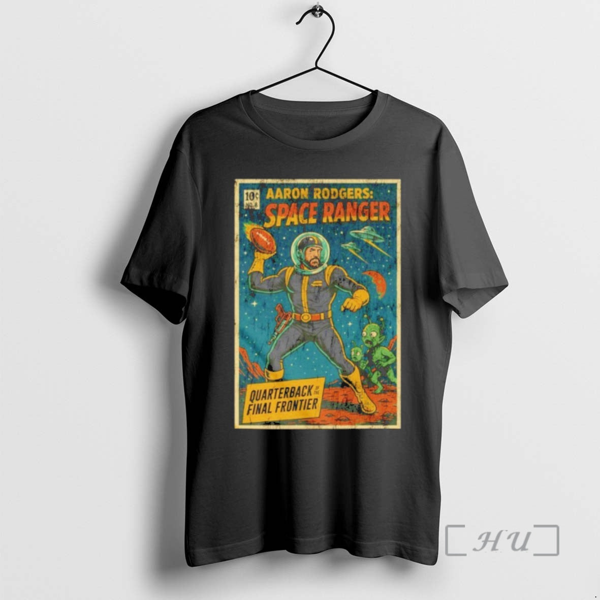 Officials Aaron Rodgers Space Ranger Quaterback Final Frontier T-Shirts, Hoodie, Sweatshirt | PopFlextees.com