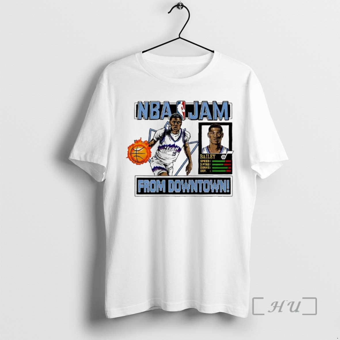 Officials Ace Bailey Utah Jazz Nba Jam From Downtown Classic Video Game Premium T Shirts Hoodie, Sweatshirt | PopFlextees.com