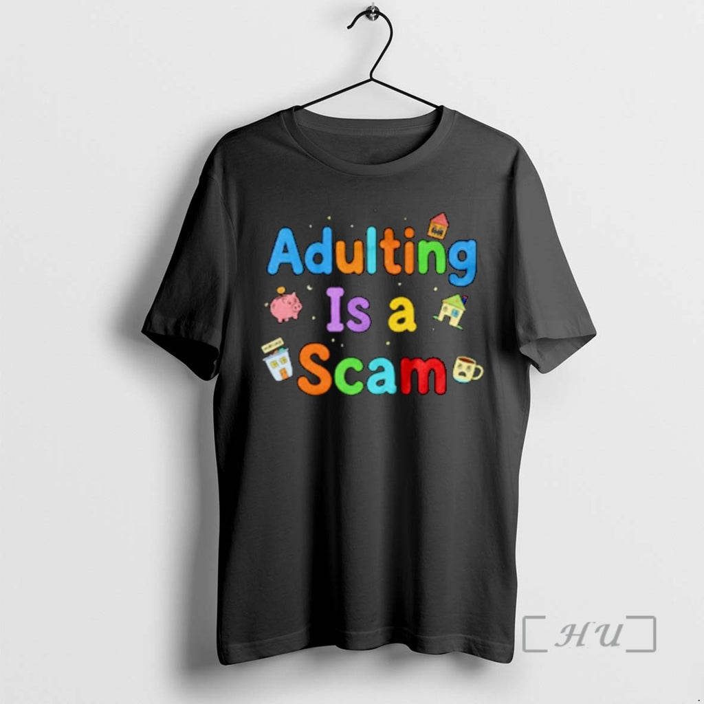 Officials Adulting Is A Scam Funny Ornaments T-Shirts, Hoodie, Sweatshirt | PopFlextees.com