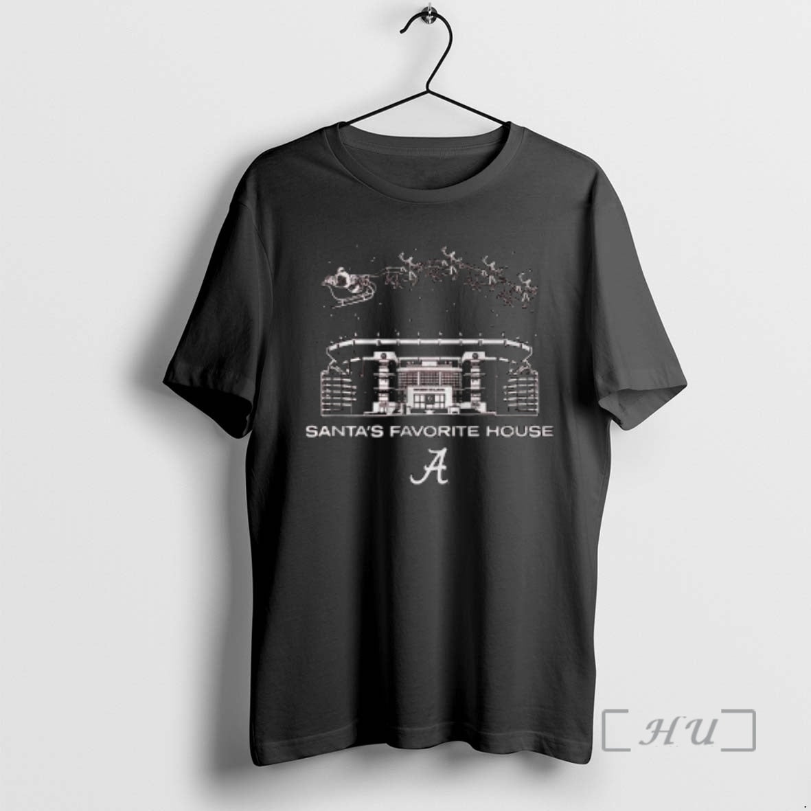 Officials Alabama Football Santas Favorite House Circle Black T-Shirts, Hoodie, Sweatshirt | PopFlextees.com