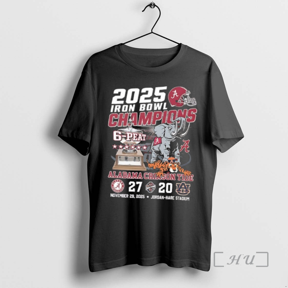 Officials Alabama Beat Auburn 27 20 6 Peat 2025 Iron Bowl Champions 2 Sided Premium T-Shirts, Hoodie, Sweatshirt