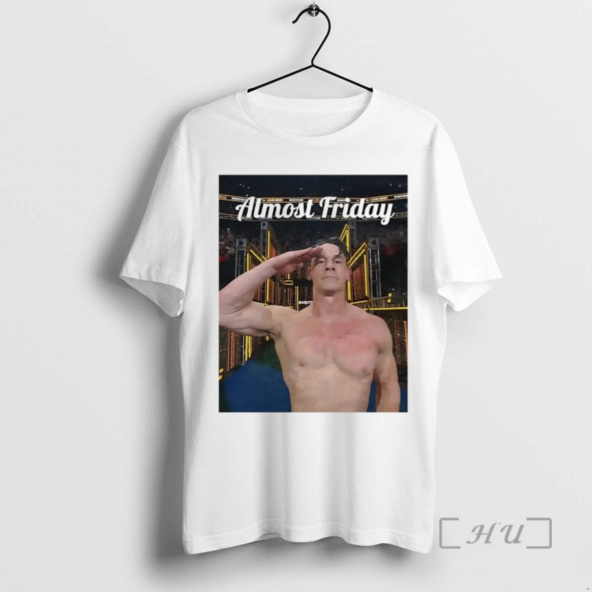 Officials Almost Friday John Cena Salute Circle T-Shirts, Hoodie, Sweatshirt | PopFlextees.com