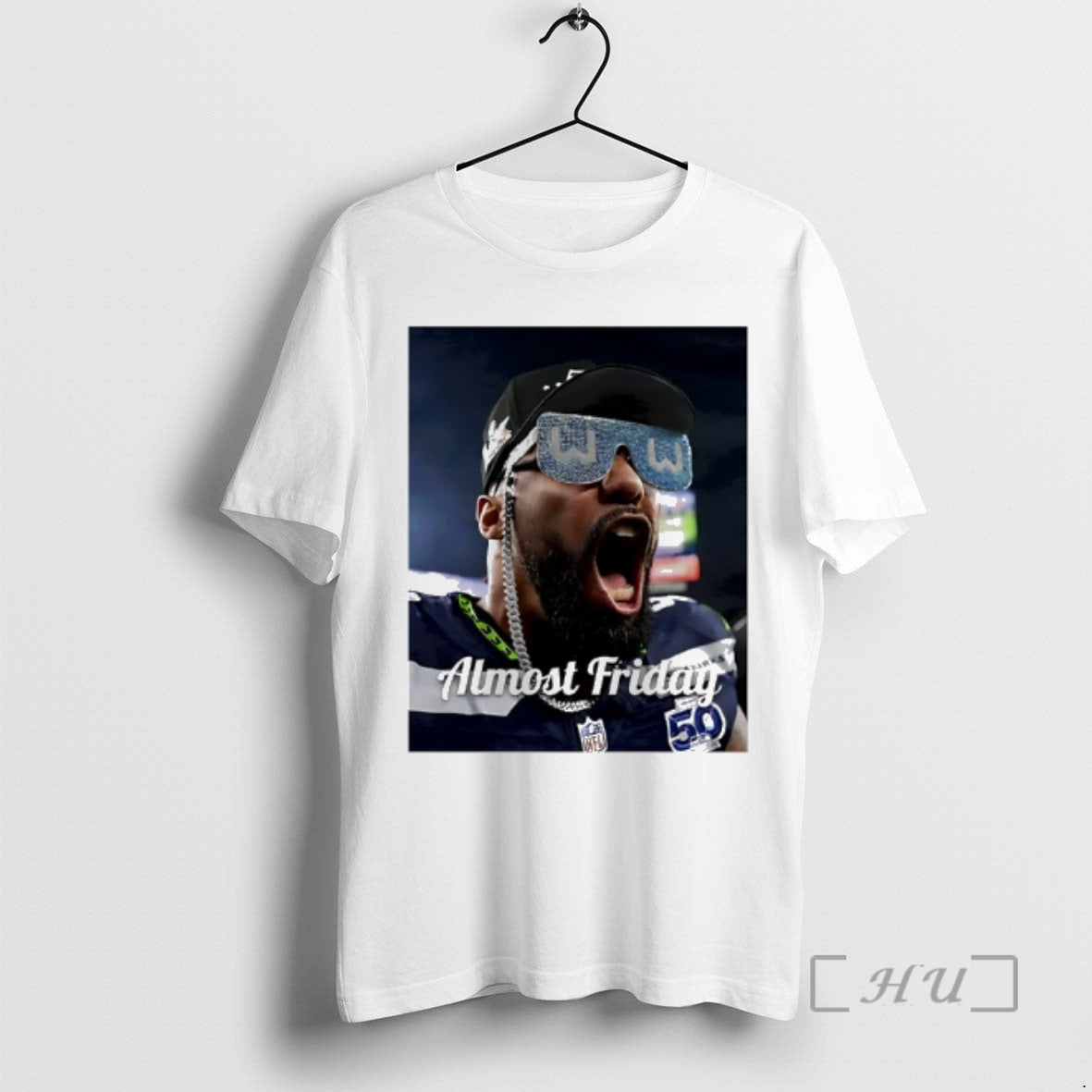 Officials Almost Friday W Glasses Seahawks Leonard Williams T-Shirts, Hoodie, Sweatshirt | PopFlextees.com
