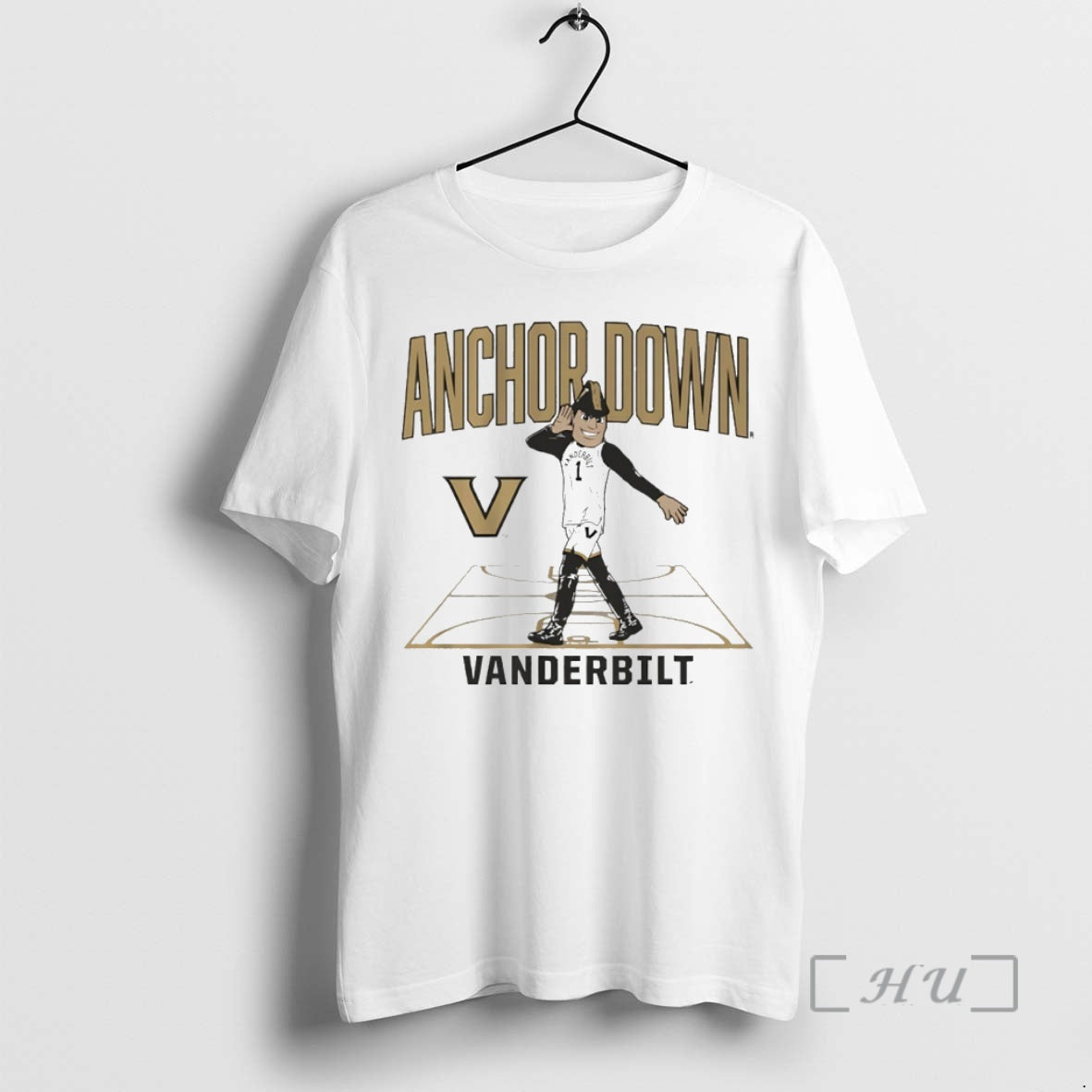 Officials Anchor Down Vanderbilt Commodores Basketball Mascot Court Circle T-Shirts, Hoodie, Sweatshirt | PopFlextees.com