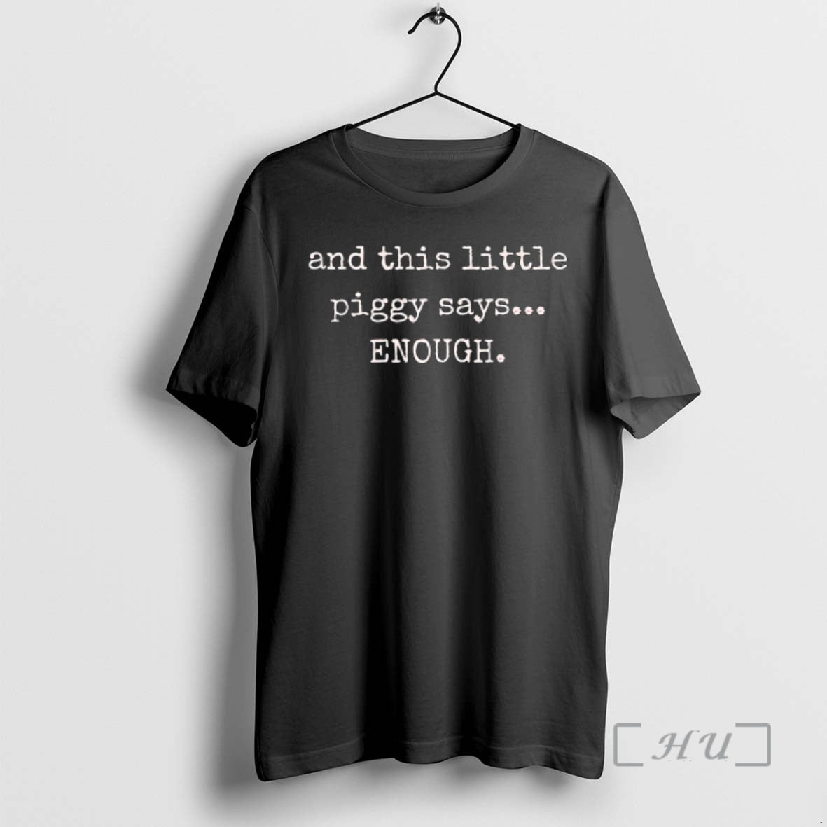 Officials And This Little Piggy Says Enough Pink Text T-Shirts, Hoodie, Sweatshirt | PopFlextees.com