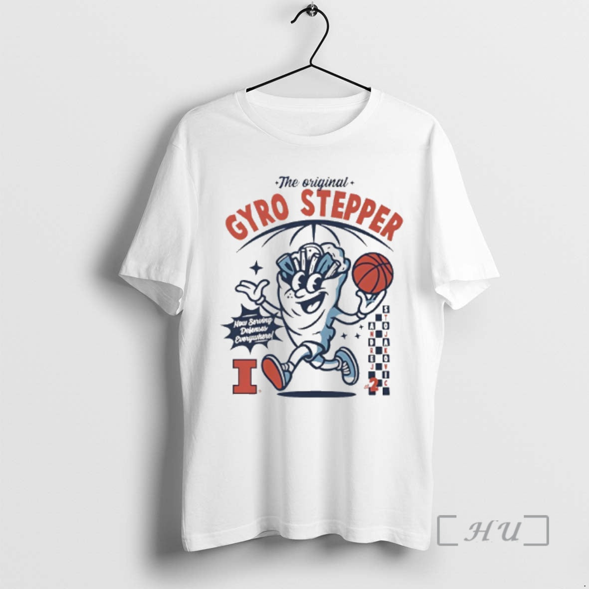 Officials Andrej Stojakovic Illinois Fighting Illini The Gyro Stepper T-Shirts, Hoodie, Sweatshirt | PopFlextees.com