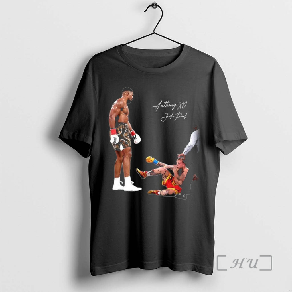 Officials Anthony Joshua Ko Jake Paul Boxing Match Signature T-Shirts, Hoodie, Sweatshirt | PopFlextees.com