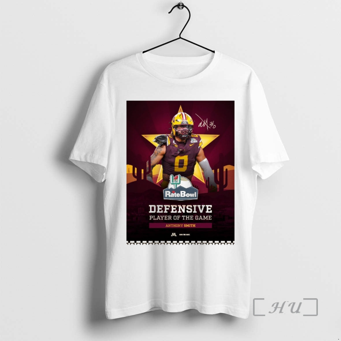 Officials Anthony Smith Defensive Player Of The Game Minnesota Golden Gophers 2025 Rate Bowl Signature T-Shirts, Hoodie,...