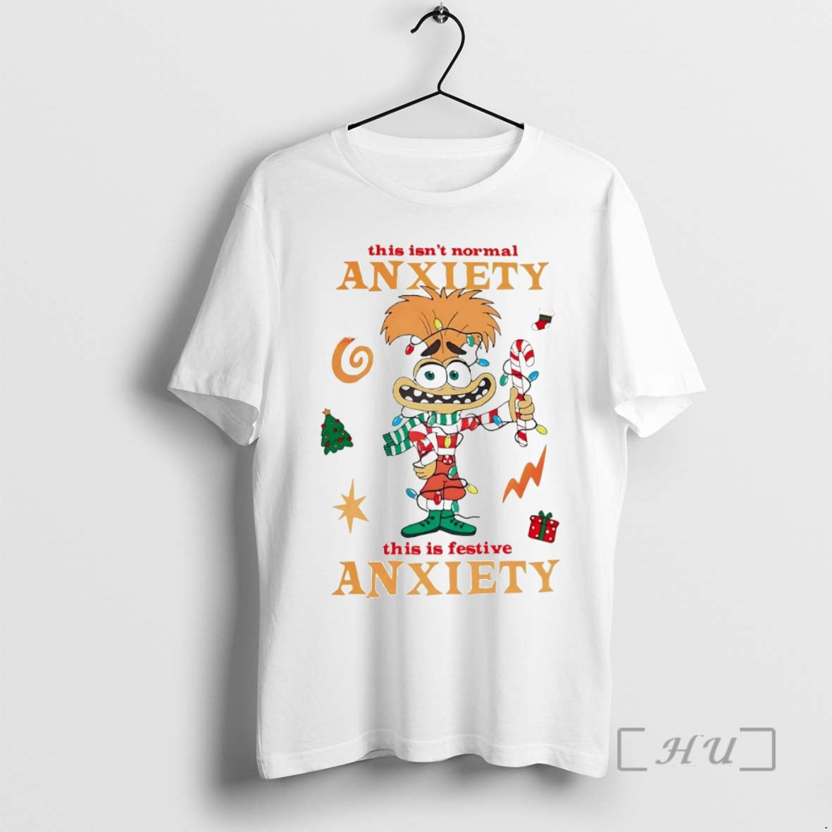 Officials Anxiety This Isnt Normal Anxiety This Is Festive Anxiety T-Shirts, Hoodie, Sweatshirt | PopFlextees.com