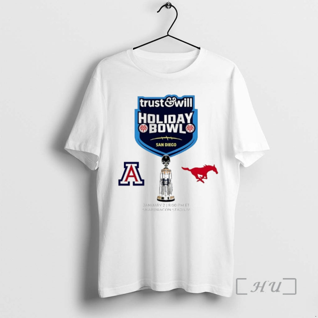 Officials Arizona Wildcats Vs Mustang Smu 2025 Trust Will Holiday Bowl Premium T Shirts Sweater Hoodie, Sweatshirt