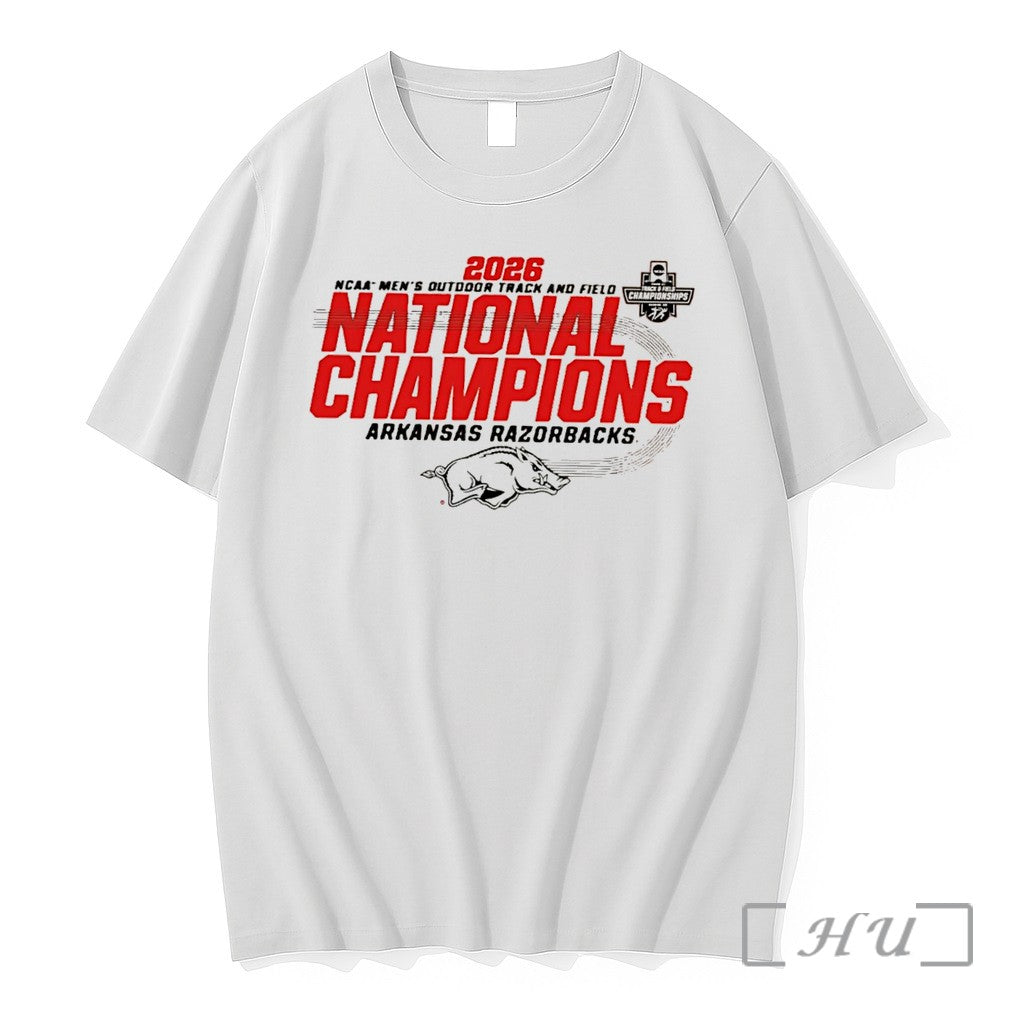 Officials Arkansas Razorbacks Mens Track Field 2026 National Champions Tee