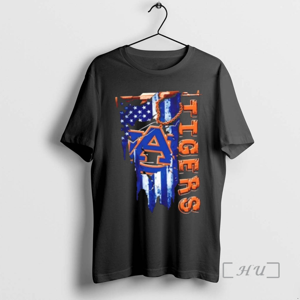 Officials Auburn Tigers Football Battle Shattered Usa Flag Rip Design T-Shirts, Hoodie, Sweatshirt | PopFlextees.com