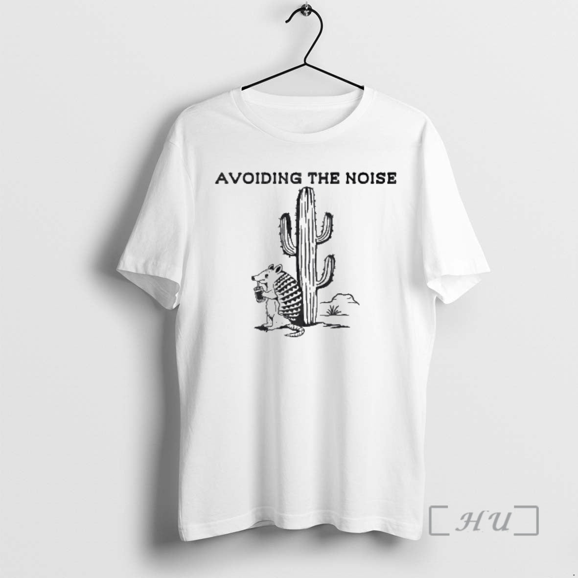 Officials Avoiding The Noise Armadillo Drinking Under Saguaro Cactus Desert T-Shirts, Hoodie, Sweatshirt | PopFlextees.com