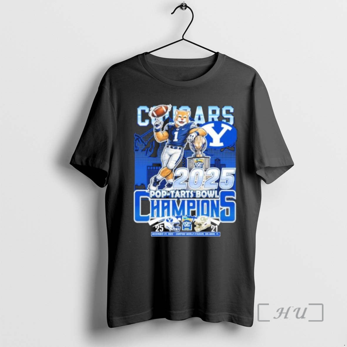 Officials Byu Cougars Mascot 2025 Pop Tarts Bowl Champions T-Shirts, Hoodie, Sweatshirt | PopFlextees.com