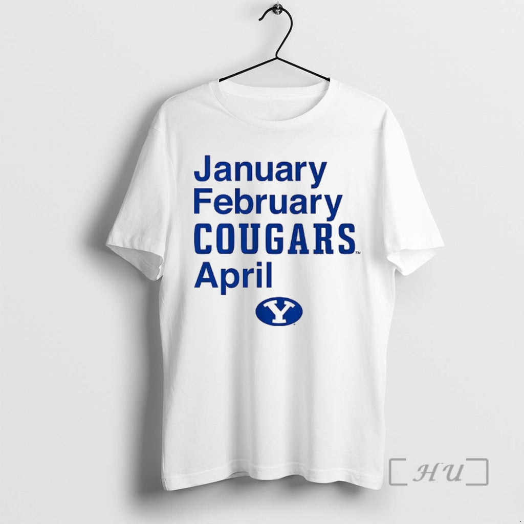 Officials Byu Cougars Football January February Cougars April Logo T-Shirts, Hoodie, Sweatshirt | PopFlextees.com