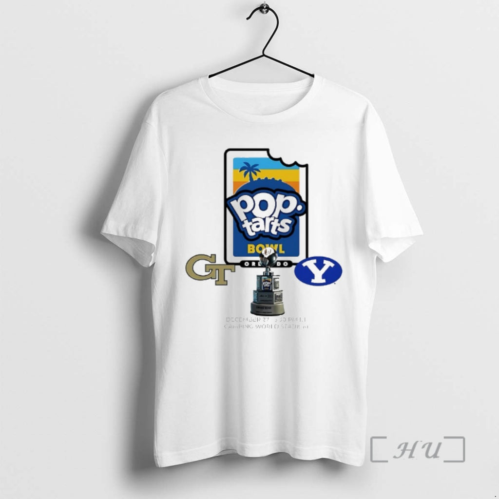 Officials Byu Cougars Vs Georgia Tech Yellow Jackets 2025 Pop Tarts Bowl Premium T Shirts Hoodie, Sweatshirt