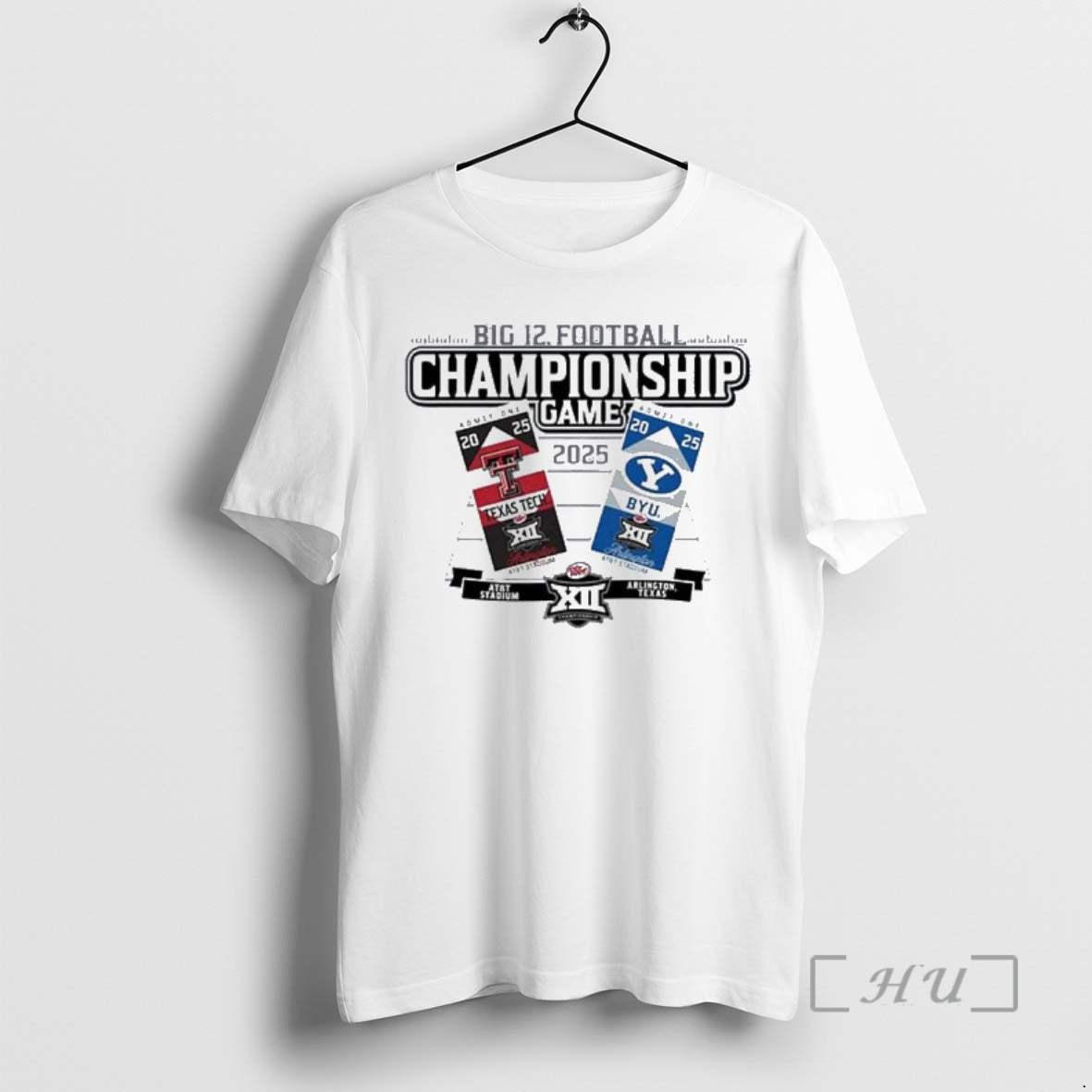 Officials Byu Vs Texas Tech Football 2025 Big 12 Championship Game Ticket Premium T Shirts Hoodie, Sweatshirt