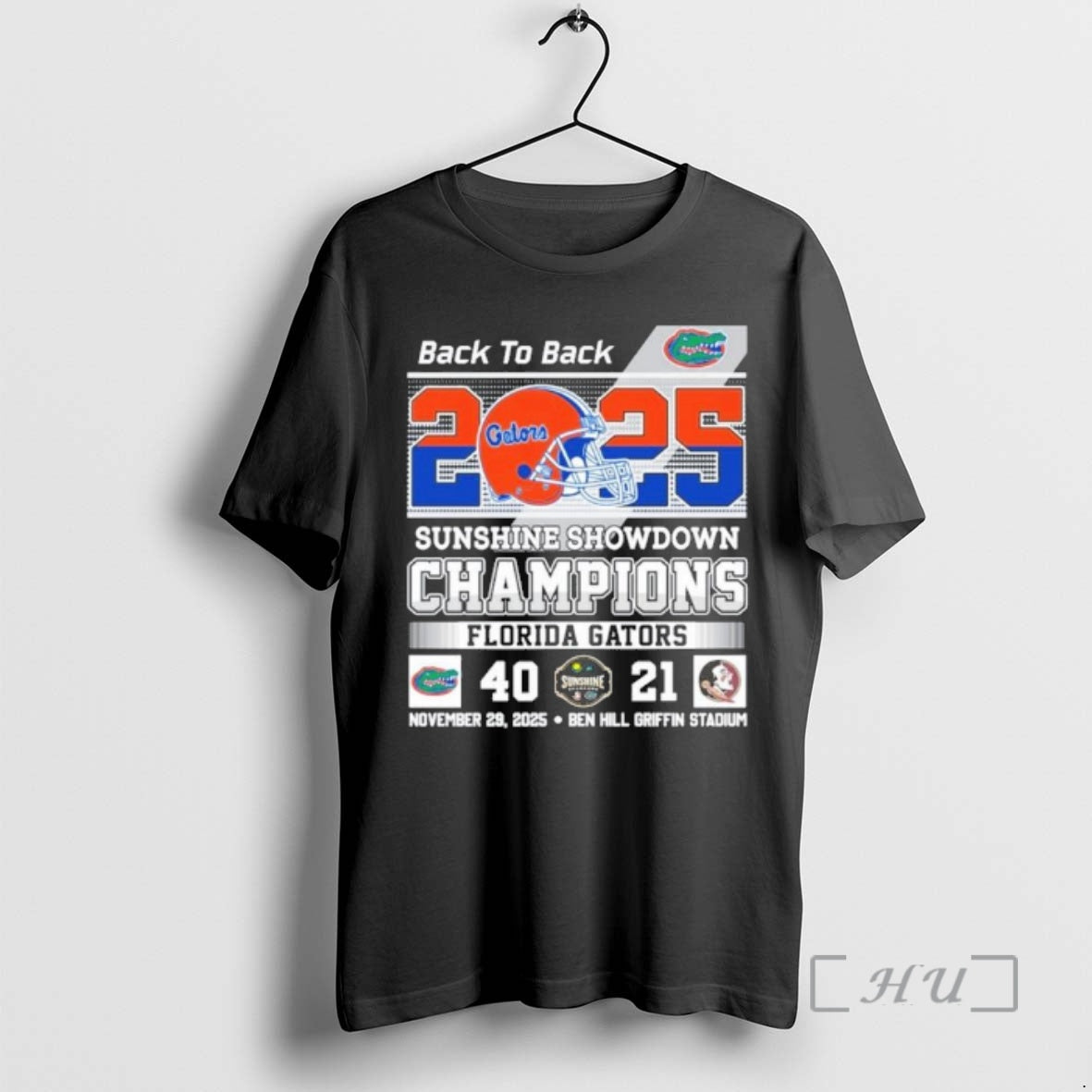 Officials Back 2 Back 2025 Florida Gators Sunshine Showdown Champions 40 21 Fsu Premium T-Shirts, Hoodie, Sweatshirt