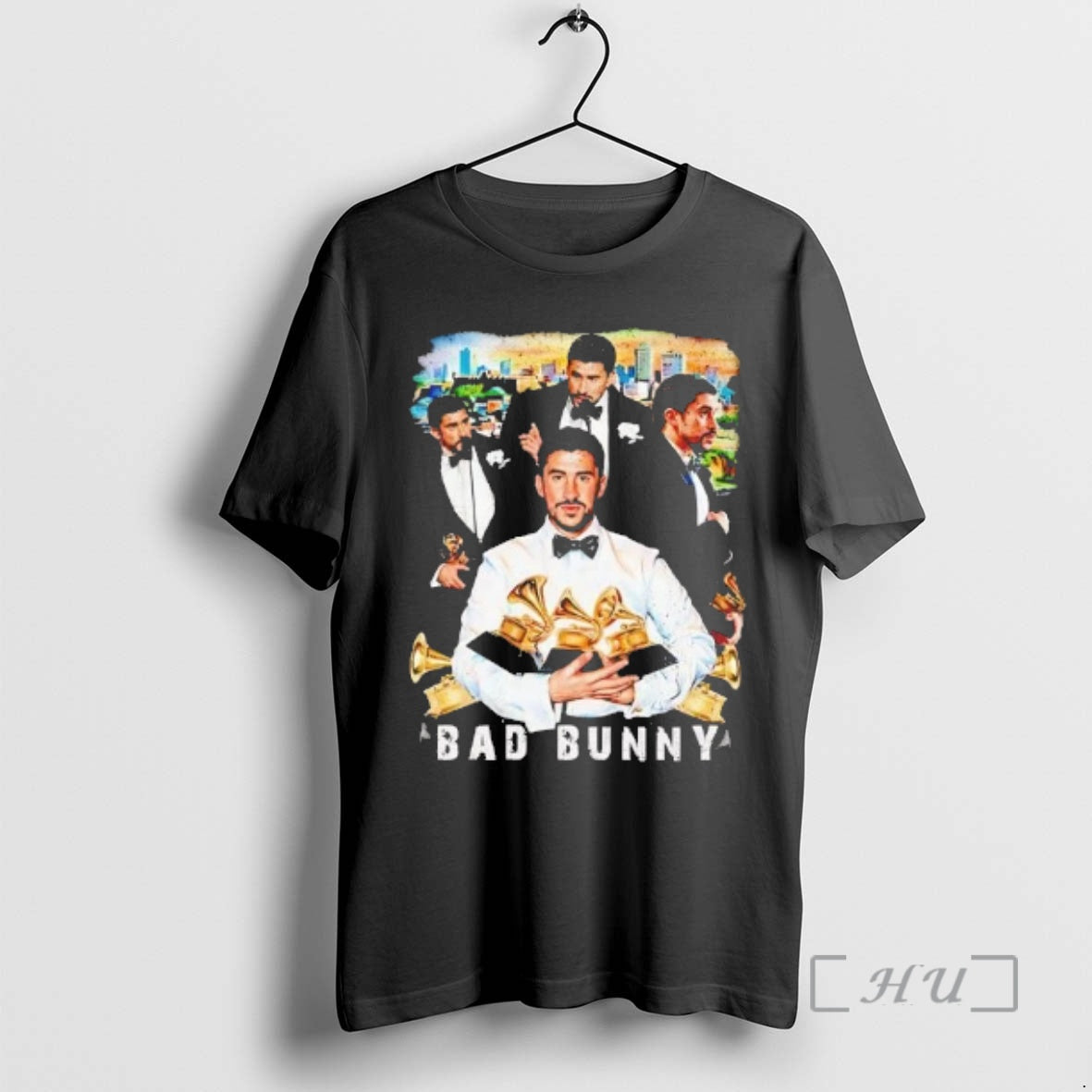 Officials Bad Bunny 2026 Grammy Award Winner 3 Trophy Tee Hoodie, Sweatshirt | PopFlextees.com
