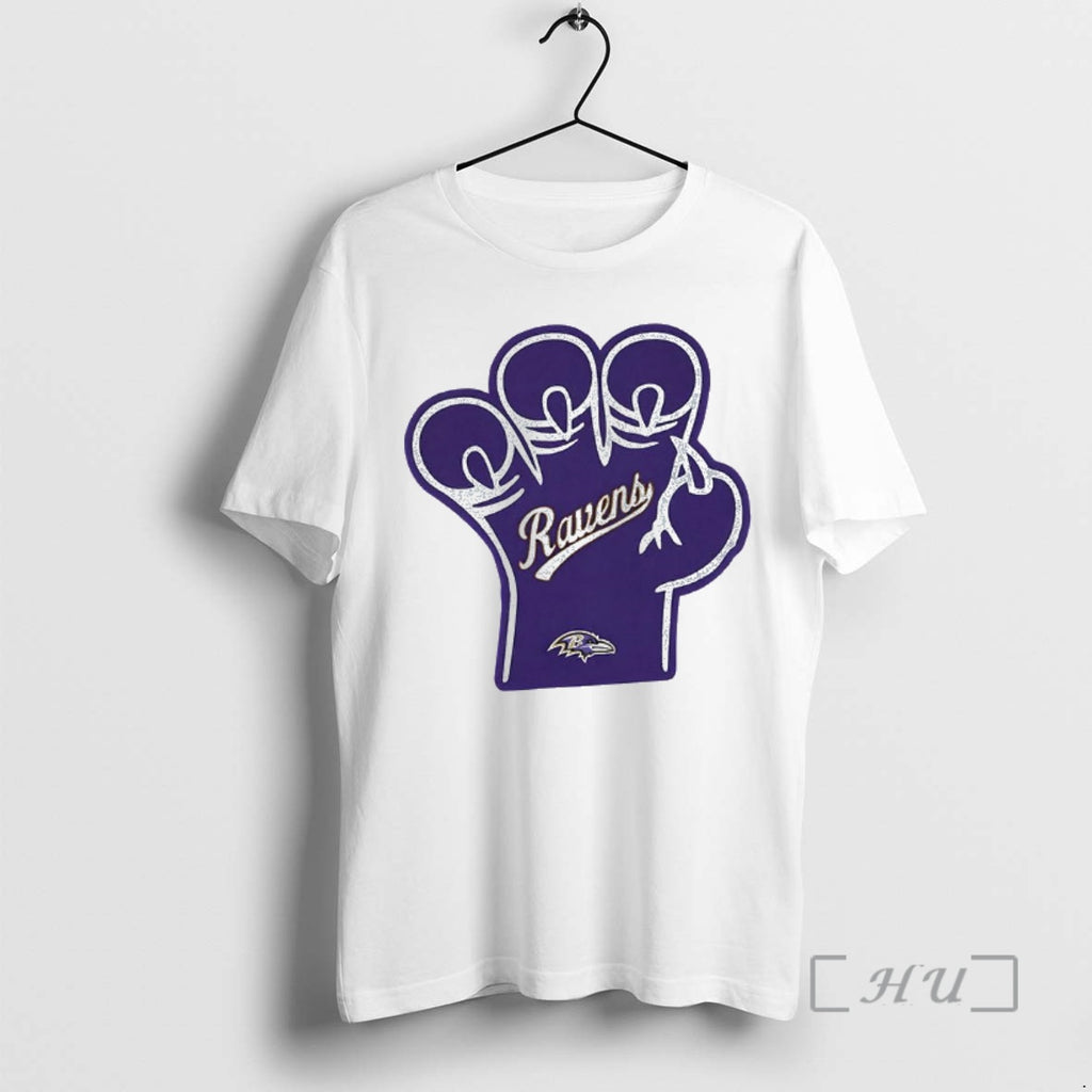 Officials Baltimore Ravens Football Foam Claw T-Shirts, Hoodie, Sweatshirt | PopFlextees.com