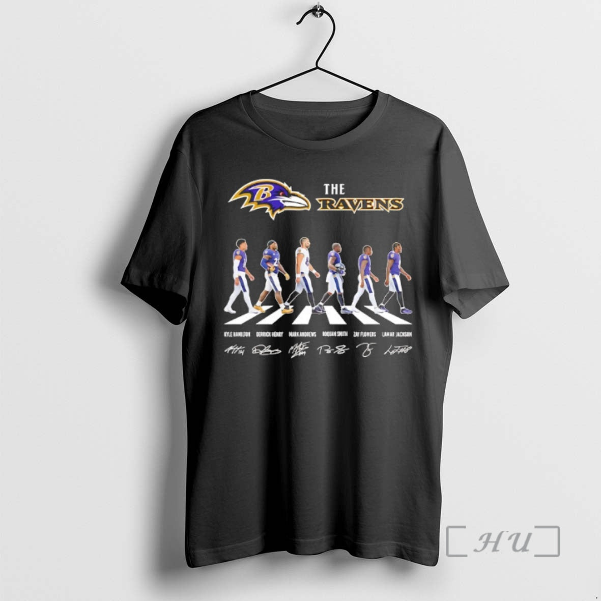 Officials Baltimore Ravens Players Walking Abbey Road Signatures T-Shirts, Hoodie, Sweatshirt | PopFlextees.com