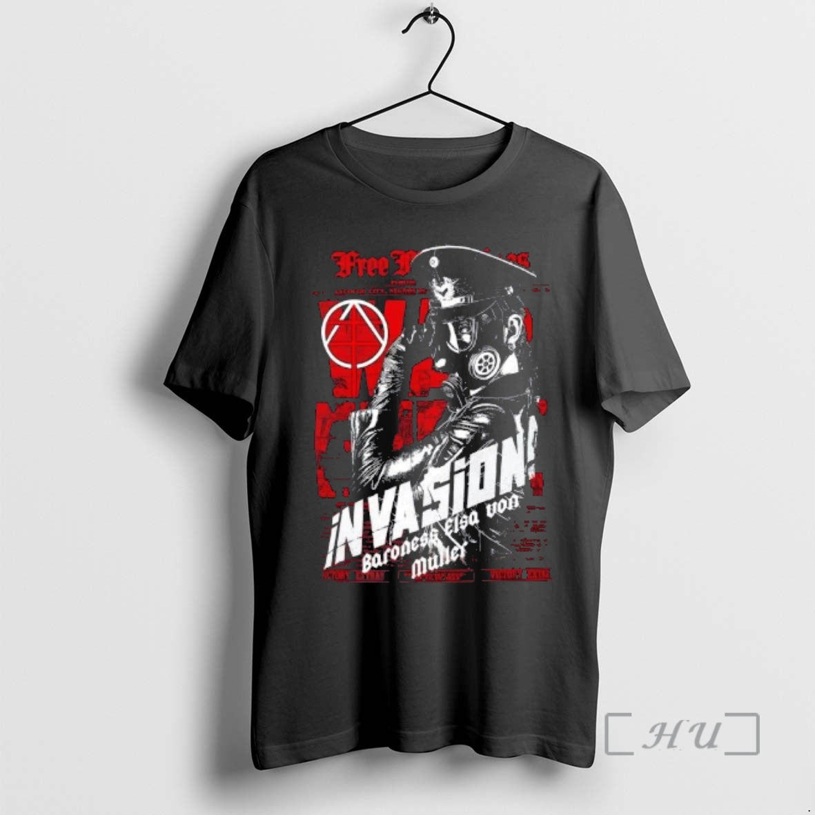 Officials Baroness Muller Gas Mask Anarchy Graphic T-Shirts, Hoodie, Sweatshirt | PopFlextees.com