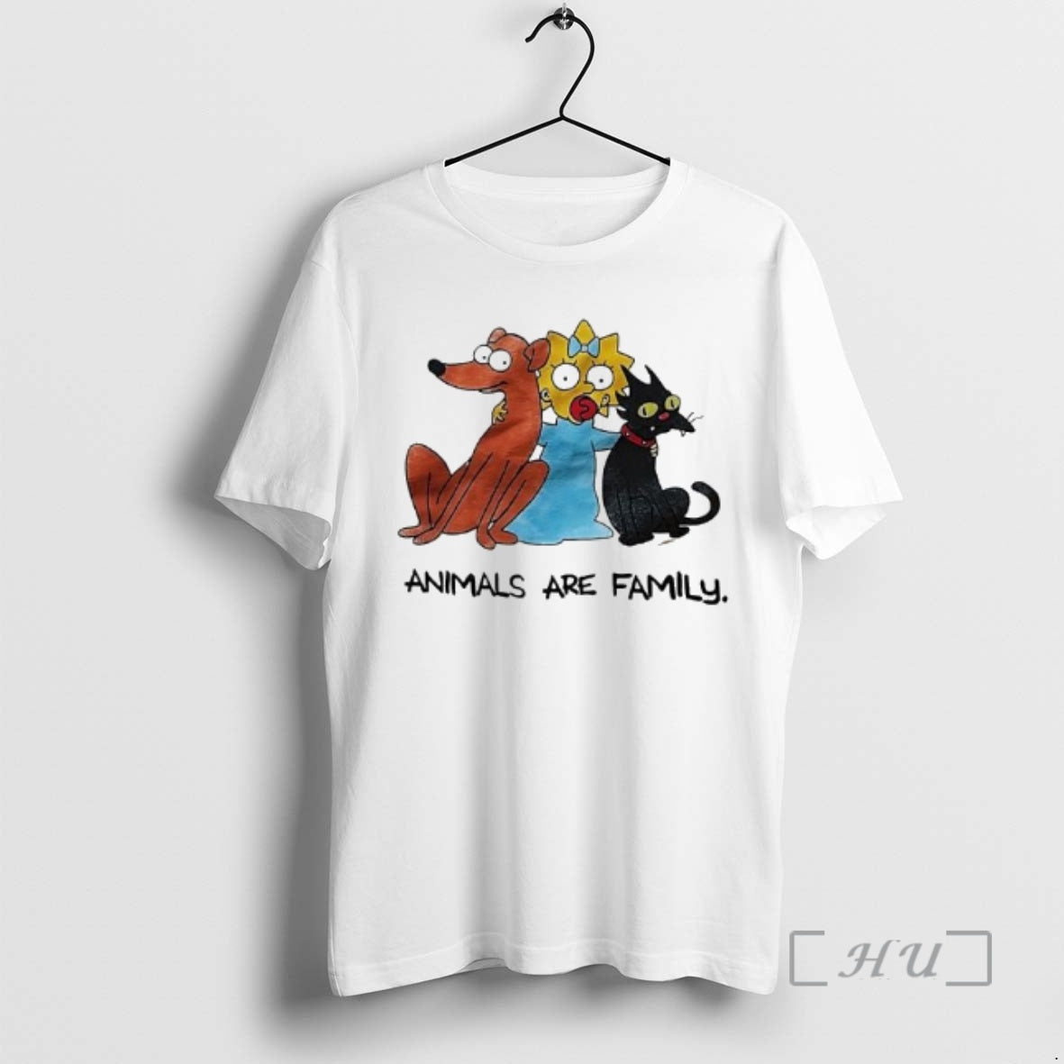 Officials Bart Simpsons Family Pets Animals Are Family T-Shirts, Hoodie, Sweatshirt | PopFlextees.com