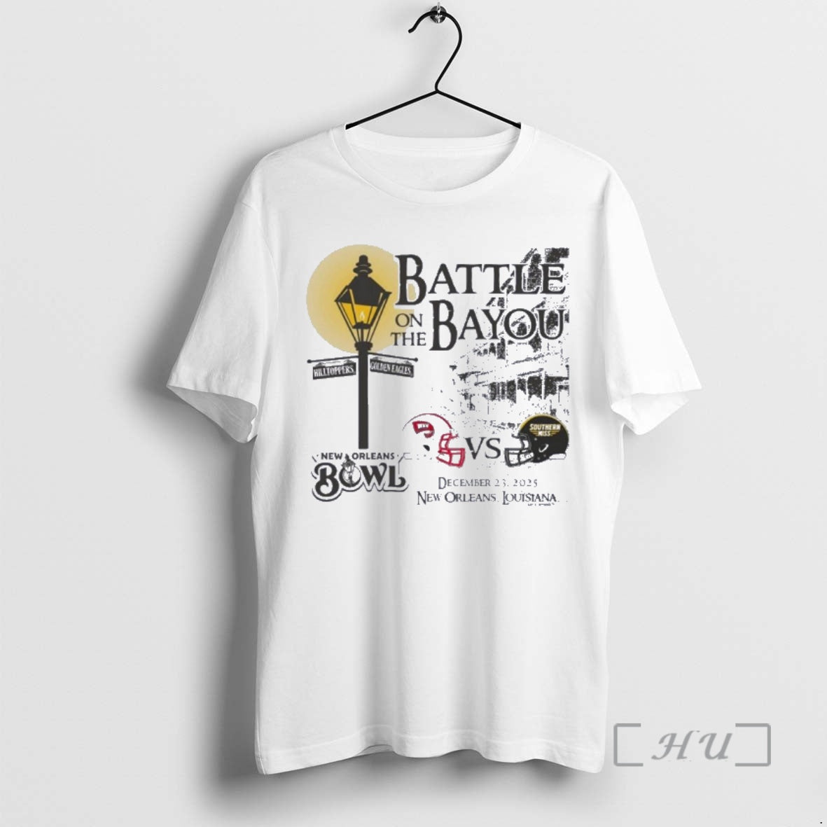 Officials Battle On The Bayou Southern Miss Vs Western Kentucky 2025 New Orleans Bowl Premium T-Shirts, Hoodie, Sweatshirt