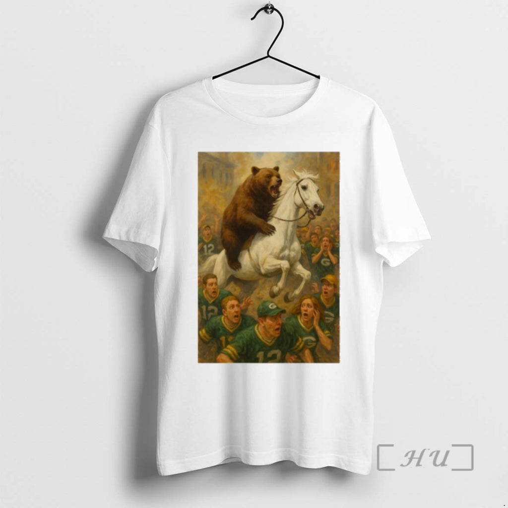 Officials Bear Riding Horse Attack Green Bay Packers Fans T-Shirts, Hoodie, Sweatshirt | PopFlextees.com