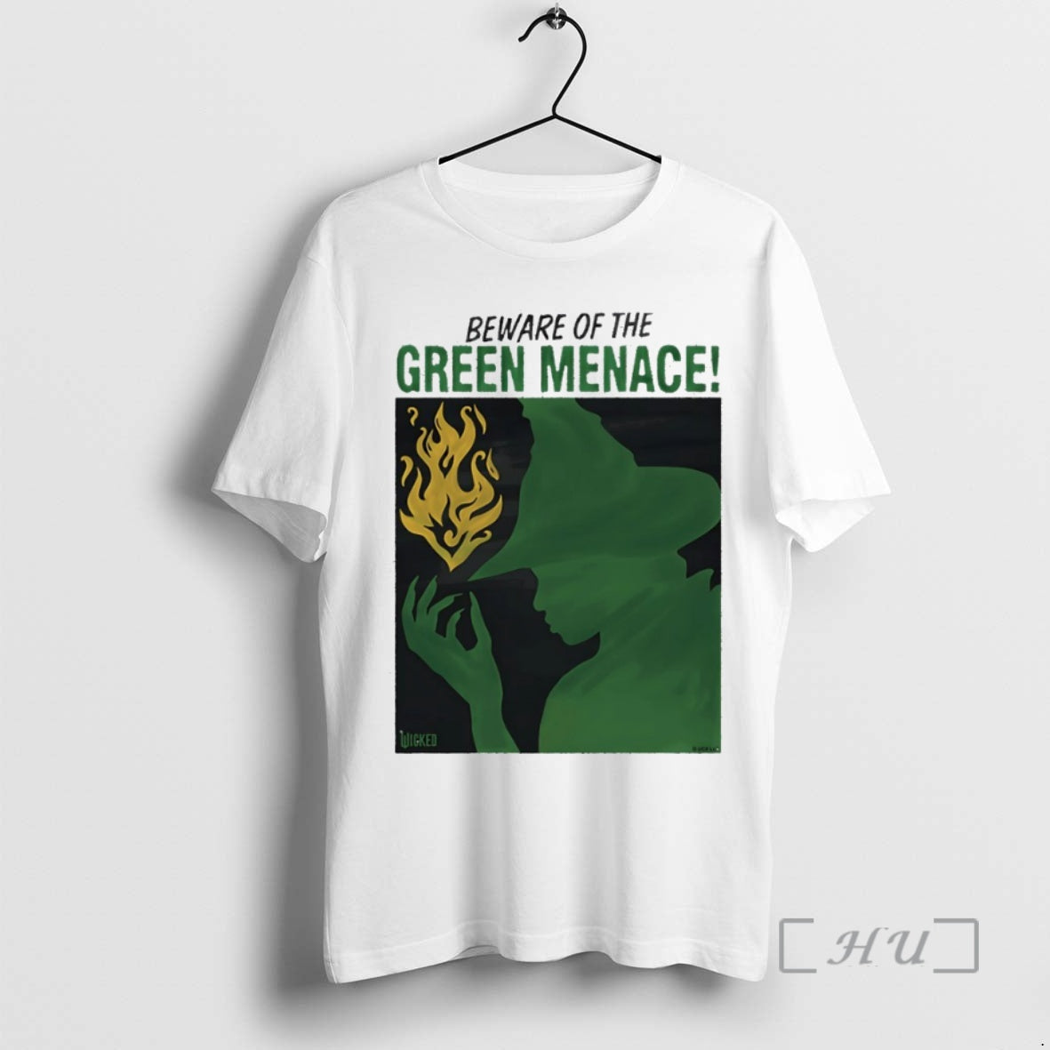 Officials Beware Of The Green Menace Elphaba Wicked Circle T-Shirts, Hoodie, Sweatshirt | PopFlextees.com