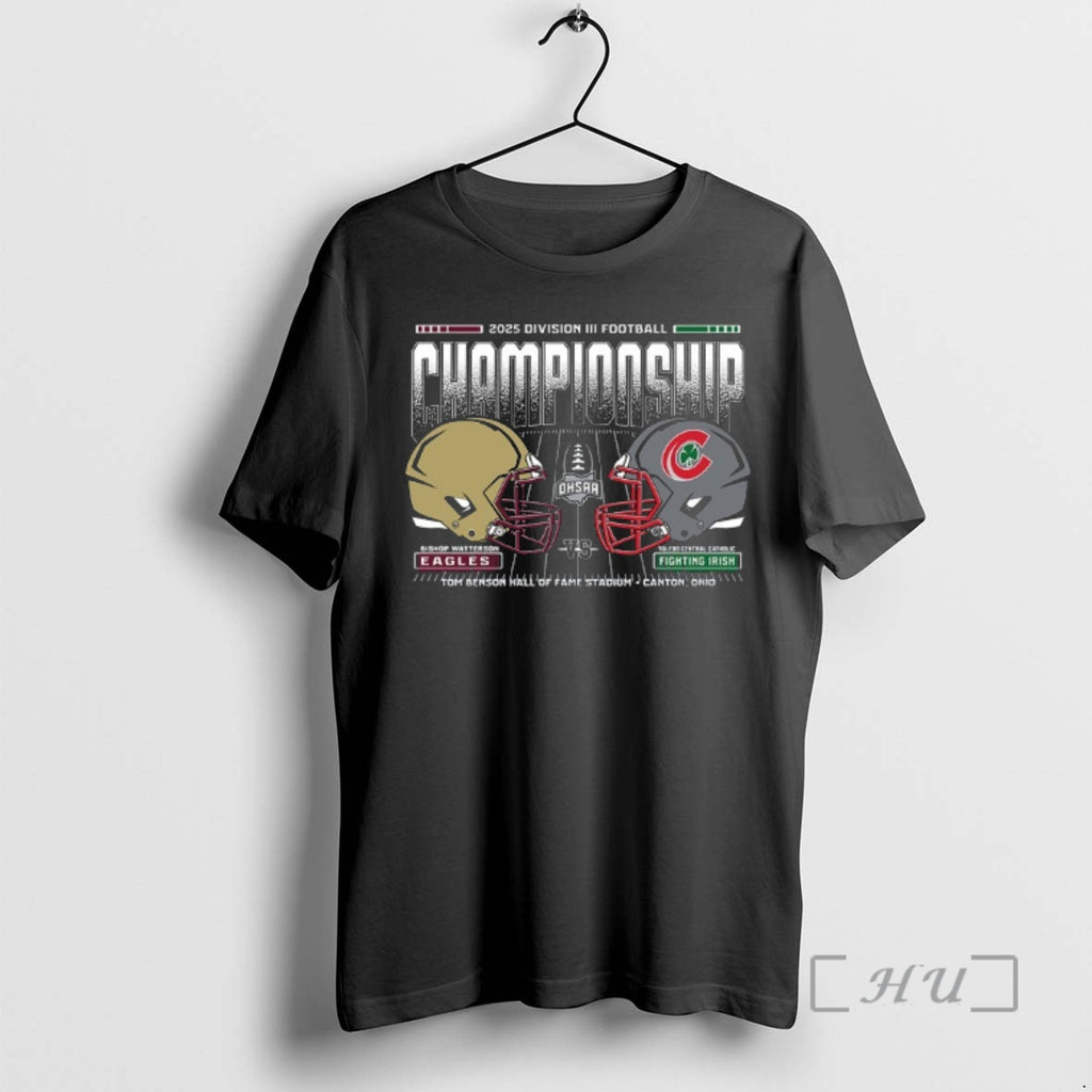 Officials Bishop Watterson Vs Toledo Central Catholic 2025 Ohsaa Football D3 H2h State Championship Premium T-Shirts,...