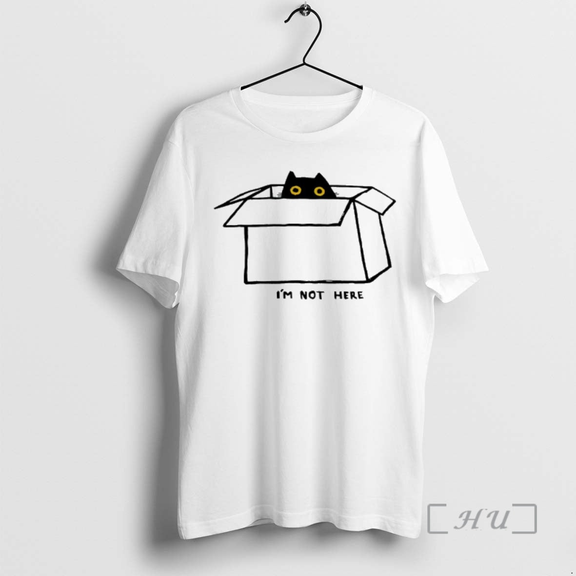 Officials Black Cat Im Not Here T-Shirts, Hoodie, Sweatshirt | PopFlextees.com