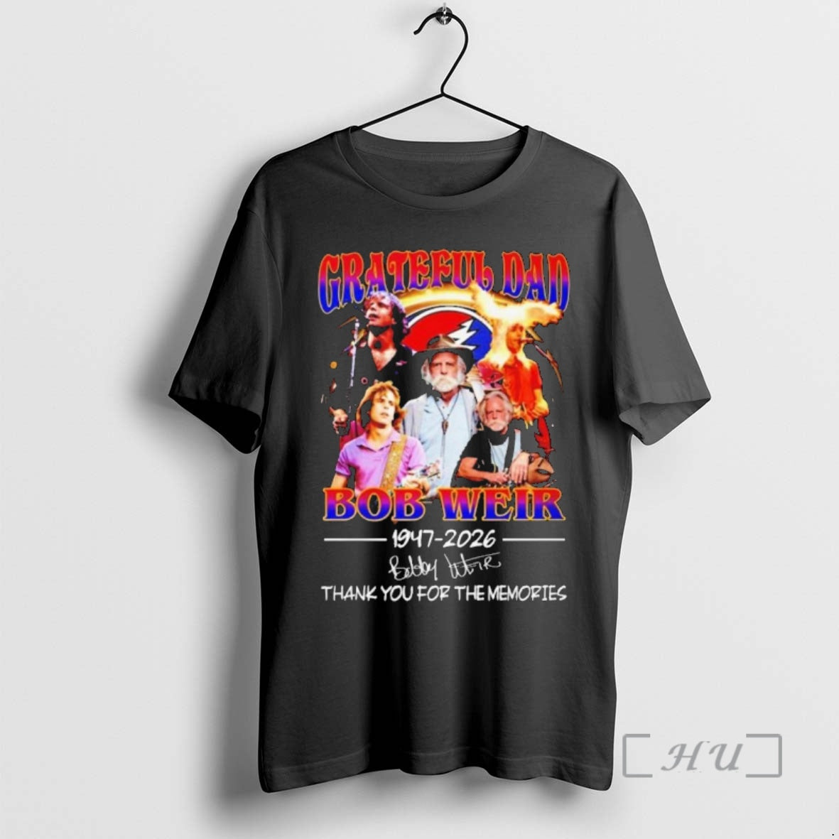 Officials Bob Weir Grateful Dead 1947 2026 Signature Thank You For The Memories Premium T-Shirts, Hoodie, Sweatshirt