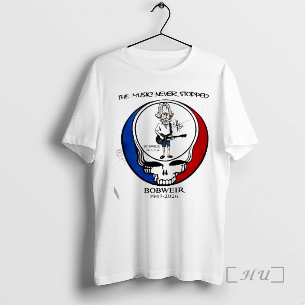 Officials Bob Weir The Music Never Stopped 1947 2026 Signature T-Shirts, Hoodie, Sweatshirt | PopFlextees.com
